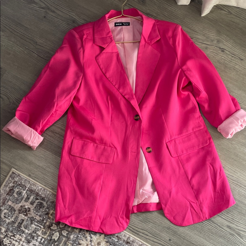 SHEIN Women's Pink Blazer